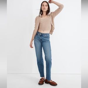 EUC Madewell Mid-Rise Perfect Vintage Straight Jean with cross-tab adition sz 32